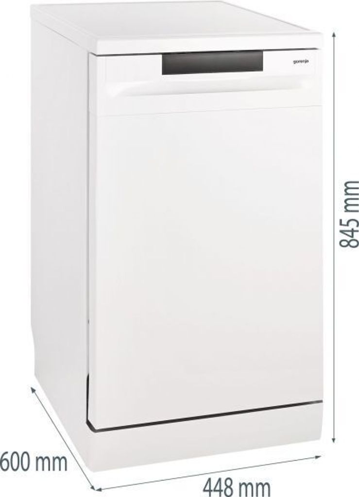 gorenje GS520E15W Freistehender Geschirrspüler 45cm Weiß - 9 Maßgedecke - 4 Programme - Besteckkorb - Edelstahlbottich - AquaStop - Selbstreinigender Filter - 3 in 1 - Funktion