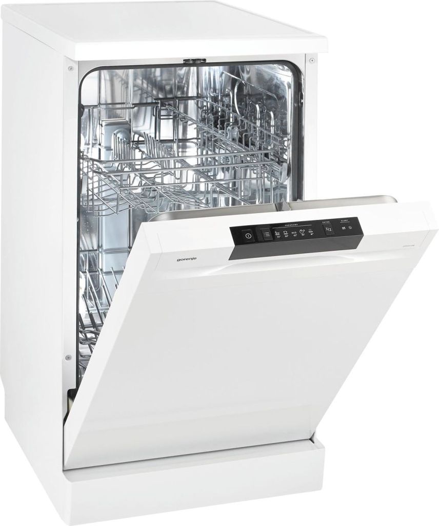 gorenje GS520E15W Freistehender Geschirrspüler 45cm Weiß - 9 Maßgedecke - 4 Programme - Besteckkorb - Edelstahlbottich - AquaStop - Selbstreinigender Filter - 3 in 1 - Funktion