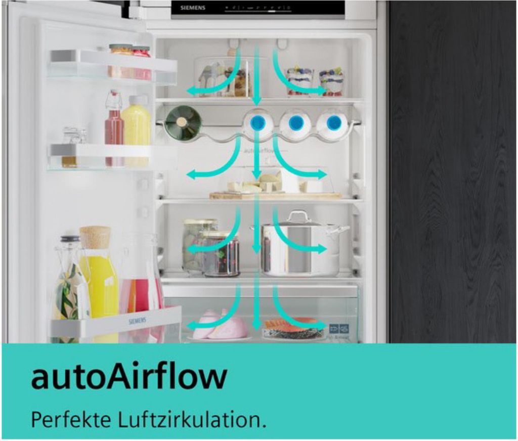 Siemens iQ300 KI22LVFE0, 119 l, Integriert, E, 35 dB, SN - ST, NoFrost - Funktion (Kühleinheit)