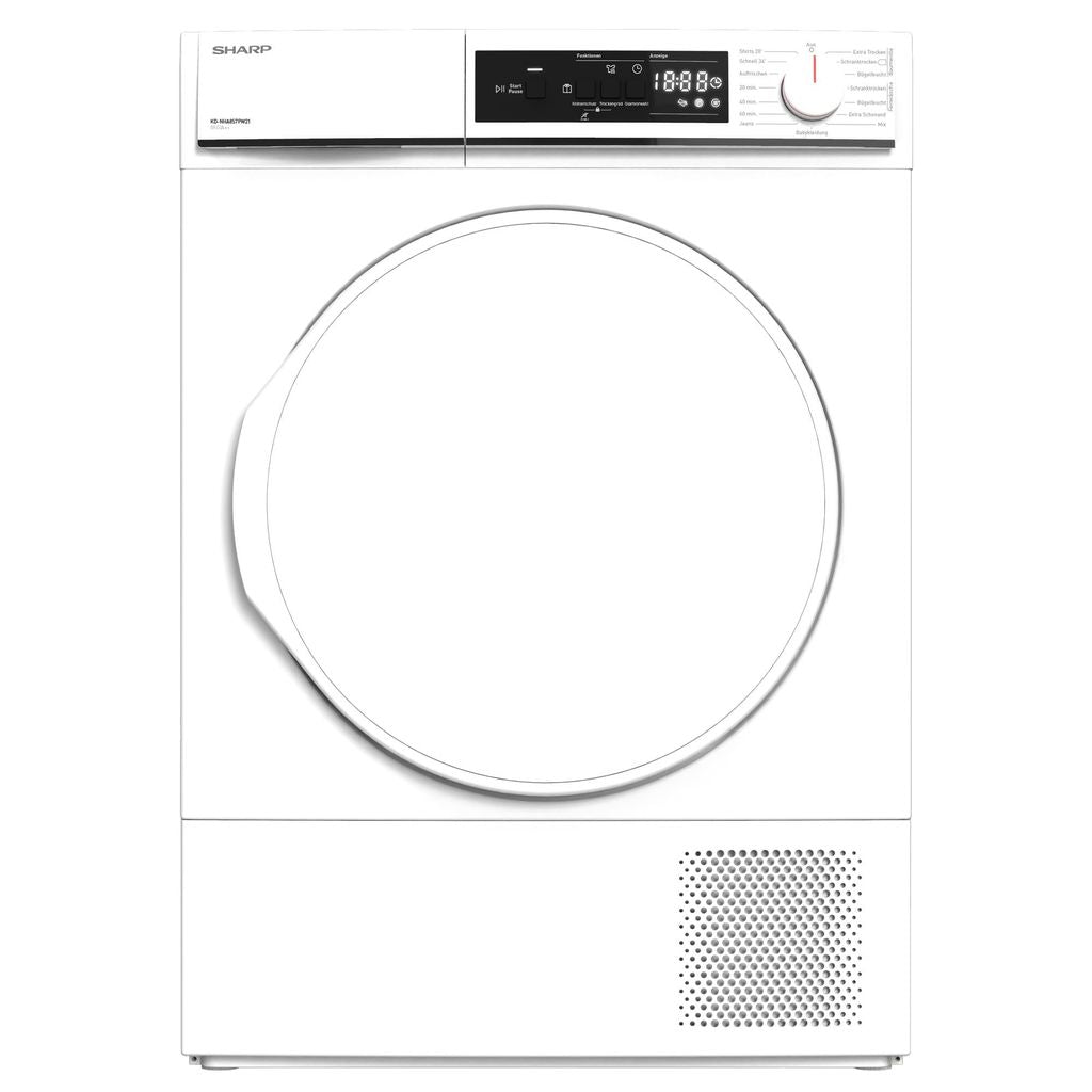 Sharp KD - NHA8S7PW21 - DE Wärmepumpentrockner 8kg 15Programme SoftTouch - Bedienung
