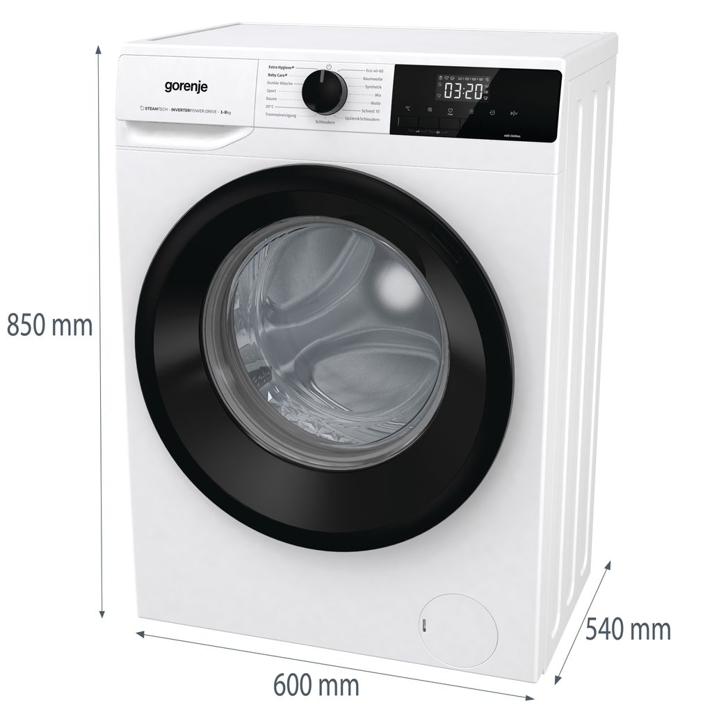 gorenje WNHPI84APS/DE Waschmaschine Frontlader 8 kg - 1400 U/min. - 15 Programme - AquaStop , Weiß
