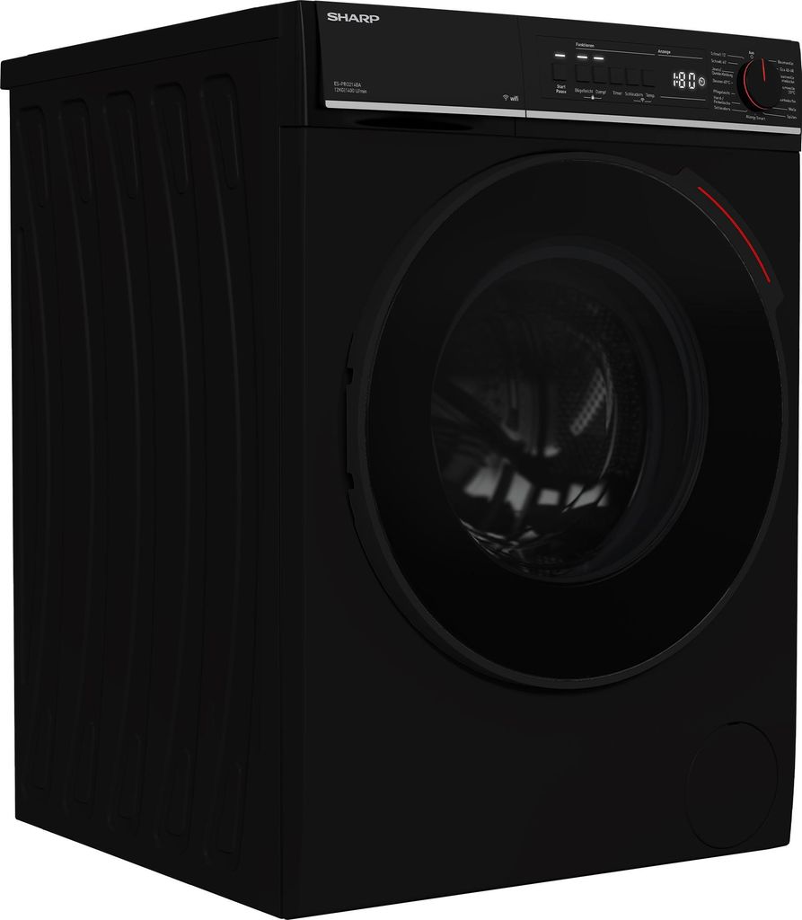Sharp ES - PRO214BA - DE Waschmaschine 12kg 1400 U/min Schwarz VeeZy App AquaStop