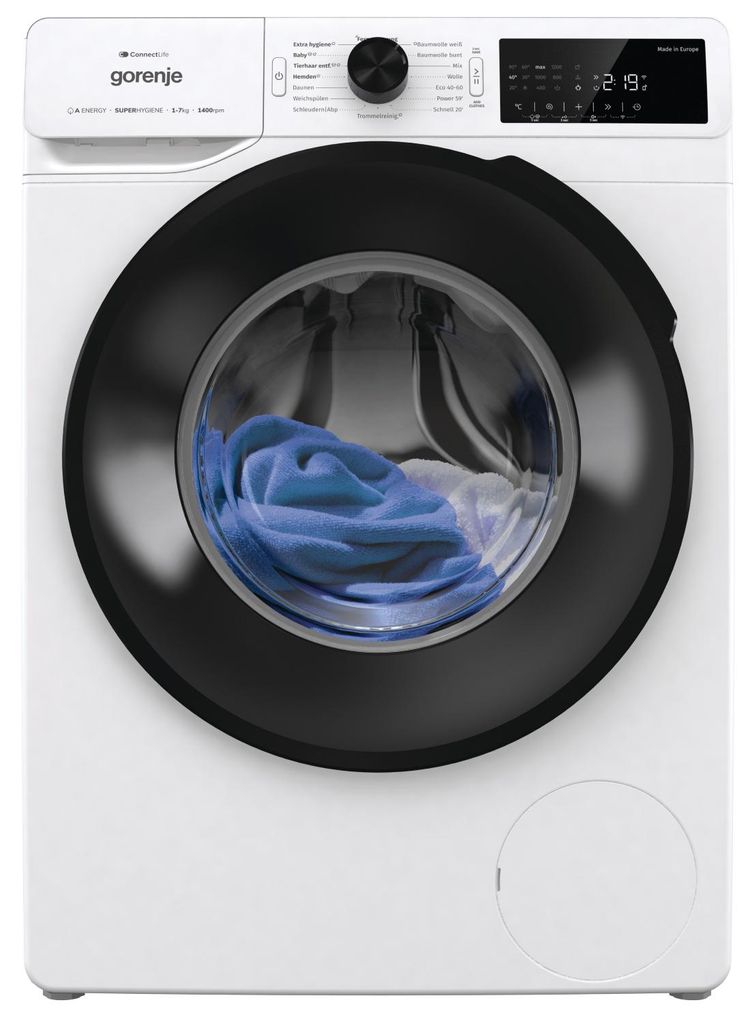 gorenje G400 Freistehend Waschmaschine, 7 kg, 1400 U/min., Frontlader, 7 kg, B, 76 dB, 1400 RPM, A