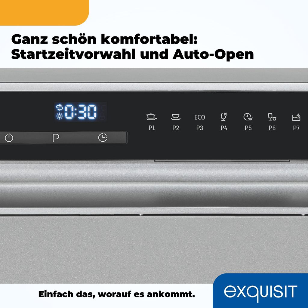 Exquisit Geschirrspüler GSP508 - 030D silber