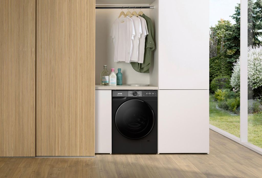 gorenje W53G494A1P1B Waschmaschine G400, 9 kg Fassunvermögen, 1400 U/min., WLAN, SteamTech, Frontlader, schwarz