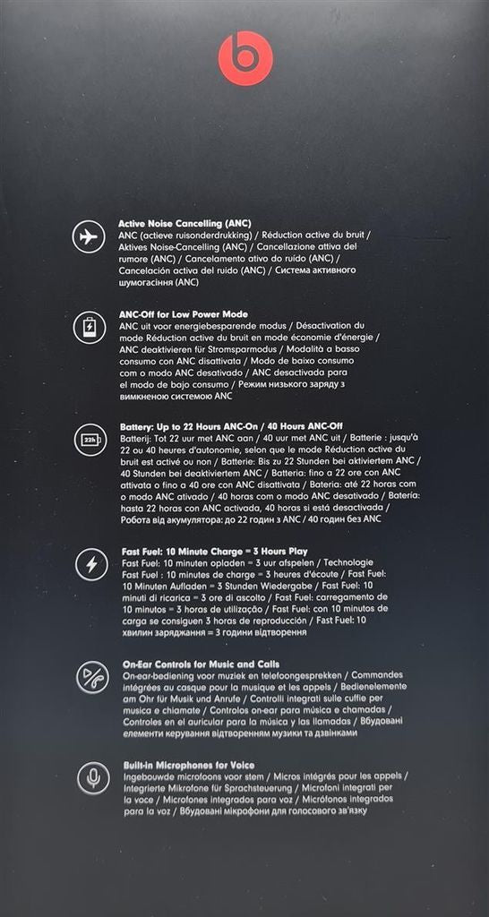 Apple Studio 3, Verkabelt & Kabellos, Anrufe/Musik, 260 g, Kopfhörer, Schwarz