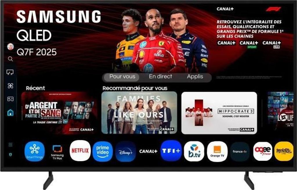 Samsung 65Q7F QLED TV, 65 Zoll (165 cm), 4K UHD, HDR10+, Smart TV, Gaming Hub, WiFi, 3x HDMI