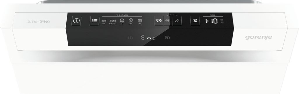 gorenje GS541D10W freistehender Geschirrspüler 45 cm, Freistehend, Single (45 cm breit), Weiß, Tasten, Edelstahl, 11 Maßgedecke