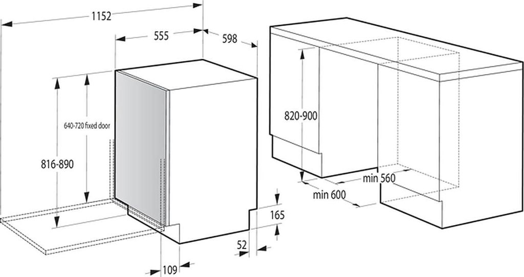 gorenje GV642C65 Geschirrspüler, vollintegrierbar (Lieferung ohne Möbelfront), TouchControl, TotalDry, 60 cm