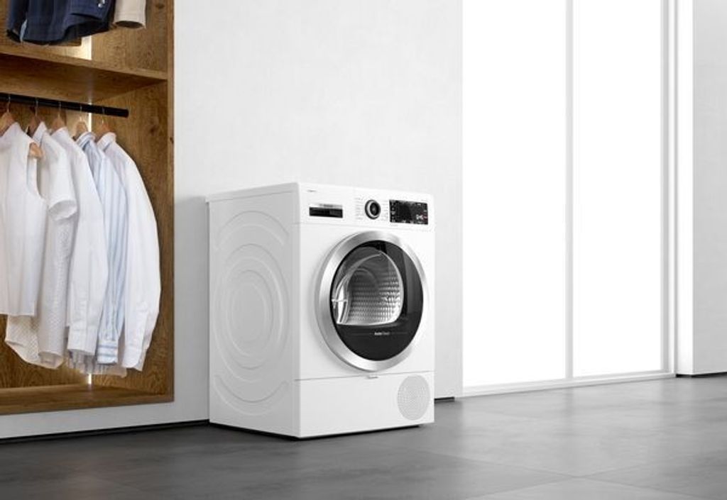 Bosch Serie 4 WTH83V03, Freistehend, Frontlader, Kondensation, Weiß, Drehregler, Rechts