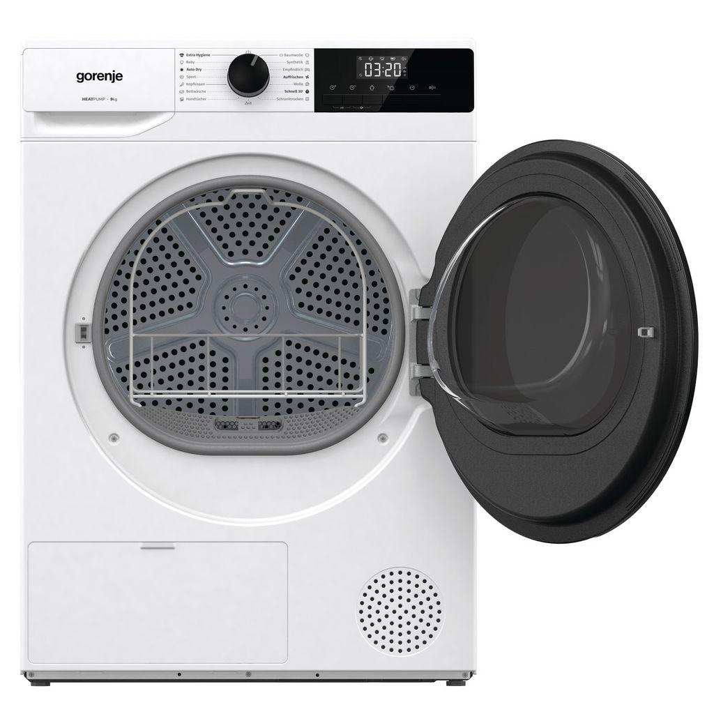 gorenje DHNA92/DE Wäschetrockner mit Wärmepumpe, TwinAir, Kindersicherung, freistehend, 9 kg