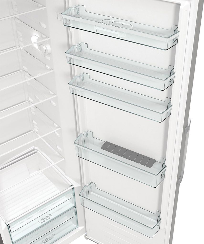 gorenje R619EES5 Kühlschrank Standgerät, 398 Liter, Türanschlag wechselbar , grau metallic