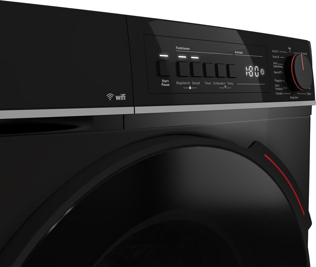 Sharp ES - PRO214BA - DE Waschmaschine 12kg 1400 U/min Schwarz VeeZy App AquaStop