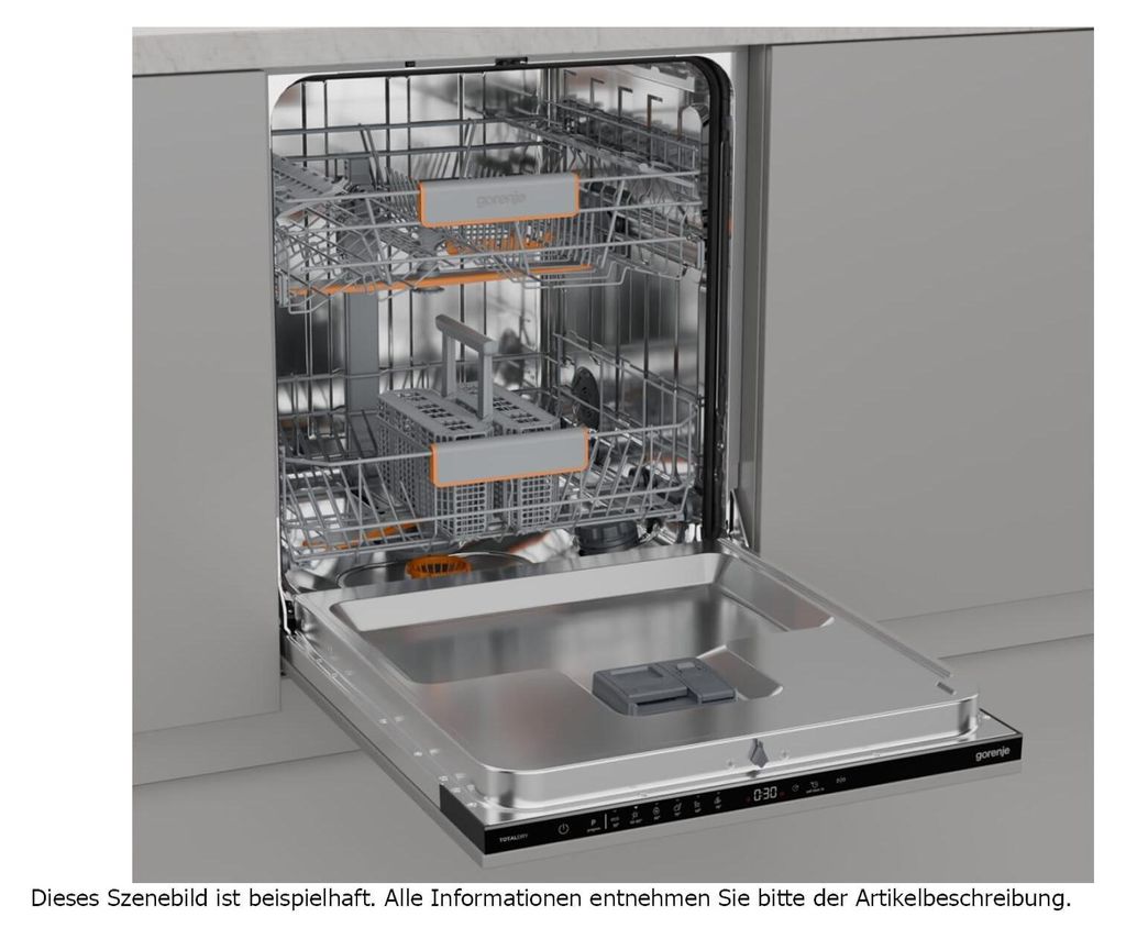 gorenje GV642C65 Geschirrspüler, vollintegrierbar (Lieferung ohne Möbelfront), TouchControl, TotalDry, 60 cm