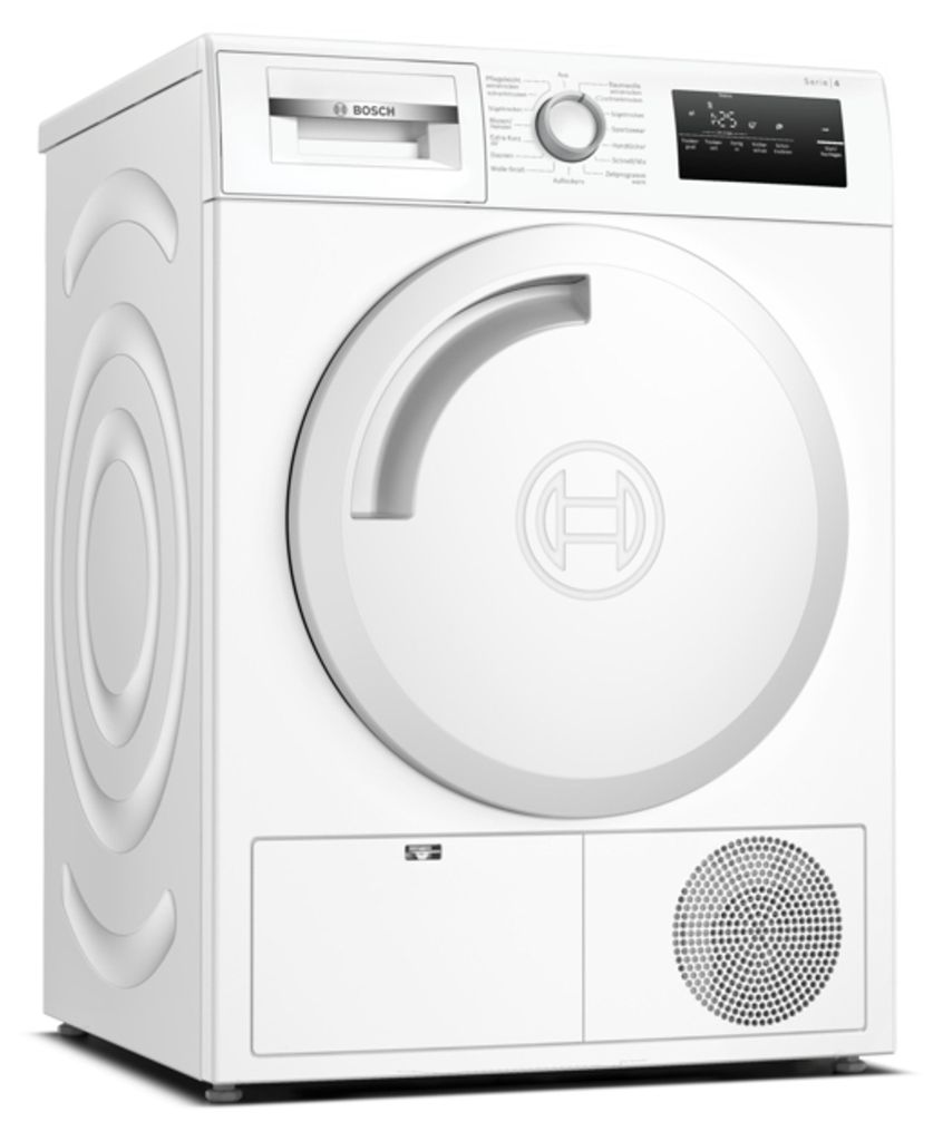 Bosch Serie 4 WTH83V03, Freistehend, Frontlader, Kondensation, Weiß, Drehregler, Rechts