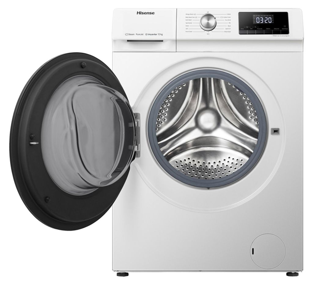 Hisense WFQA1214EVJM Waschmaschine Frontlader 12 kg - 1400 U/min. - 9 Programme - AquaStop, Weiß