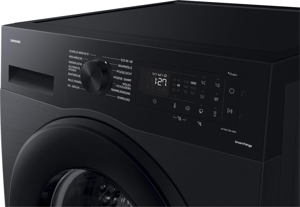 Samsung WW5000C, Waschmaschine, Ecobubble, SmartThings, Mikroplastik, 9kg, , WW90CGC04AABEG, Frontlader, 9 kg, B, 72 dB, 1400 RPM, A