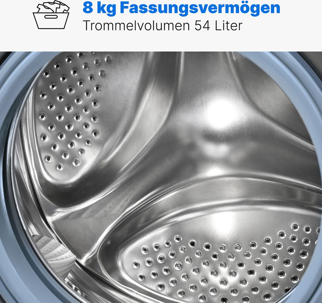 Bomann Waschmaschine 8kg mit max. 1400 U/min - WA 7185