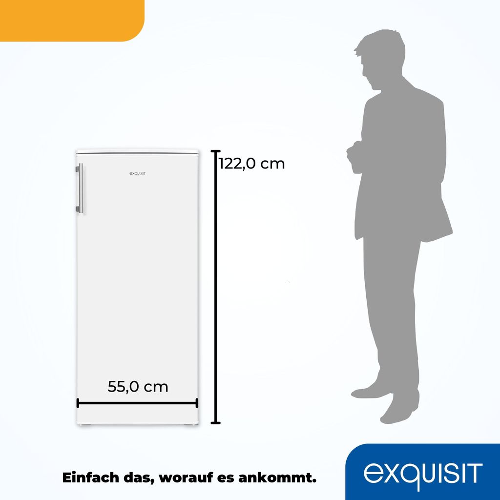 Exquisit Kühlschrank KS185 - 4 - HE - 040E weiss