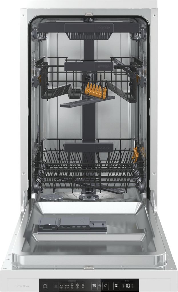 gorenje GS541D10W freistehender Geschirrspüler 45 cm, Freistehend, Single (45 cm breit), Weiß, Tasten, Edelstahl, 11 Maßgedecke