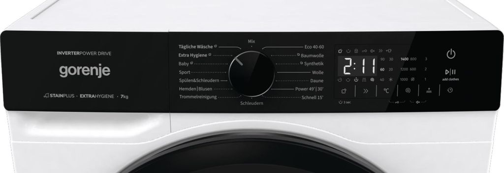 gorenje G600 Freistehend Waschmaschine, 7 kg, 1400 U/min., Frontlader, 7 kg, B, 72 dB, 1400 RPM, A