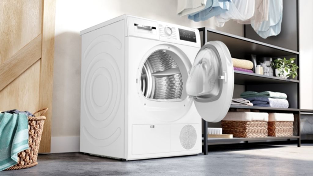 Bosch WTH83004, Freistehend, Frontlader, Kondensation, Weiß, Tasten, Berührung, 112 l
