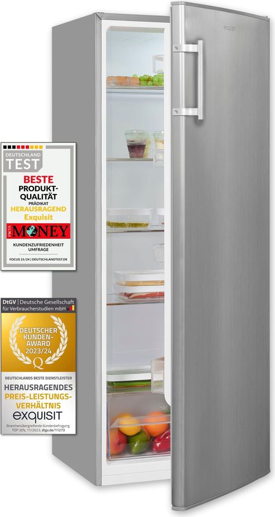 Exquisit Vollraumkühlschrank KS320 - V - H - 040E inoxlook