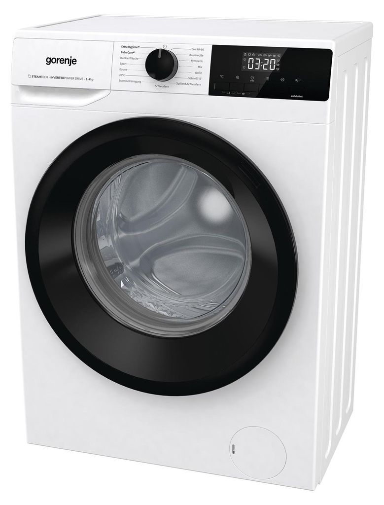 gorenje WNHEI74SAPS/DE Waschmaschine - Freistehend - Frontlader 7 kg Fassungsvermögen - 1400 U/min. - AquaStop - Weiß - 15 Programme