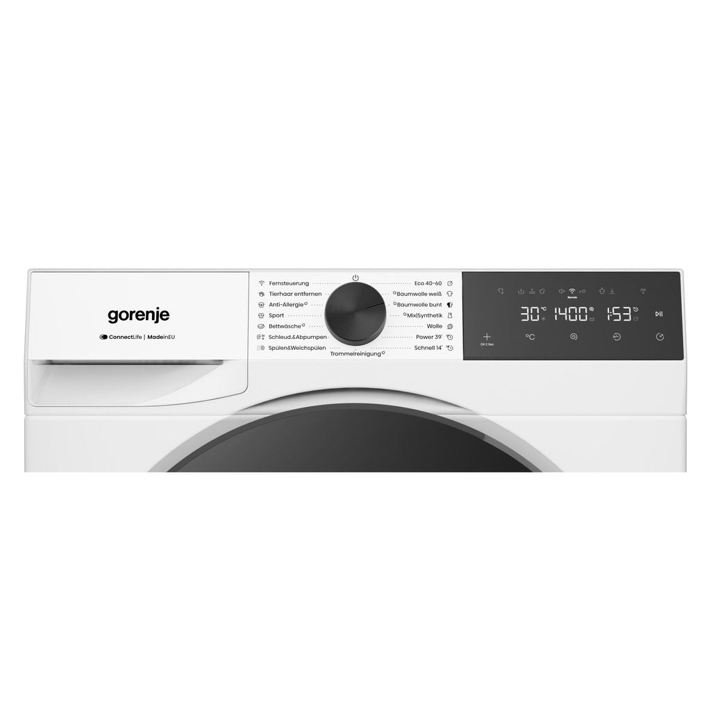 gorenje W5G494A1P1 Waschmaschine 9kg 1400 U/min., freistehend, SteamTech, EasyDosing, ConnectLife Wifi, weiß