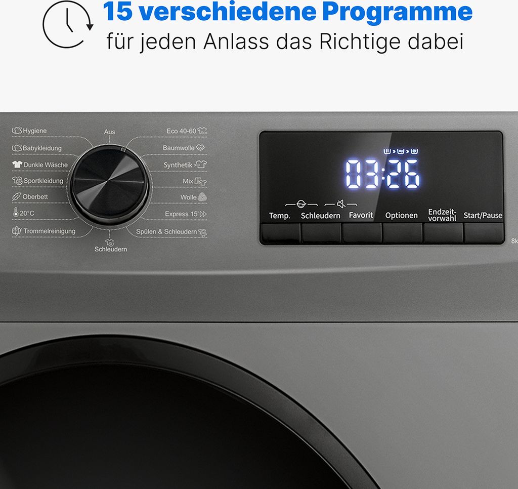 Bomann Waschmaschine 8kg mit max. 1400 U/min - WA 7185