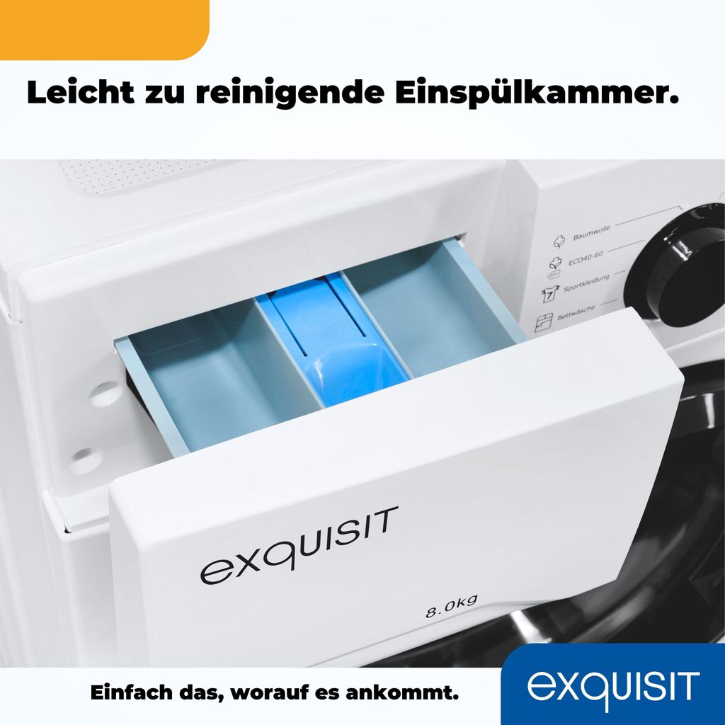 Exquisit Waschmaschine WA8014 - 020A weiss