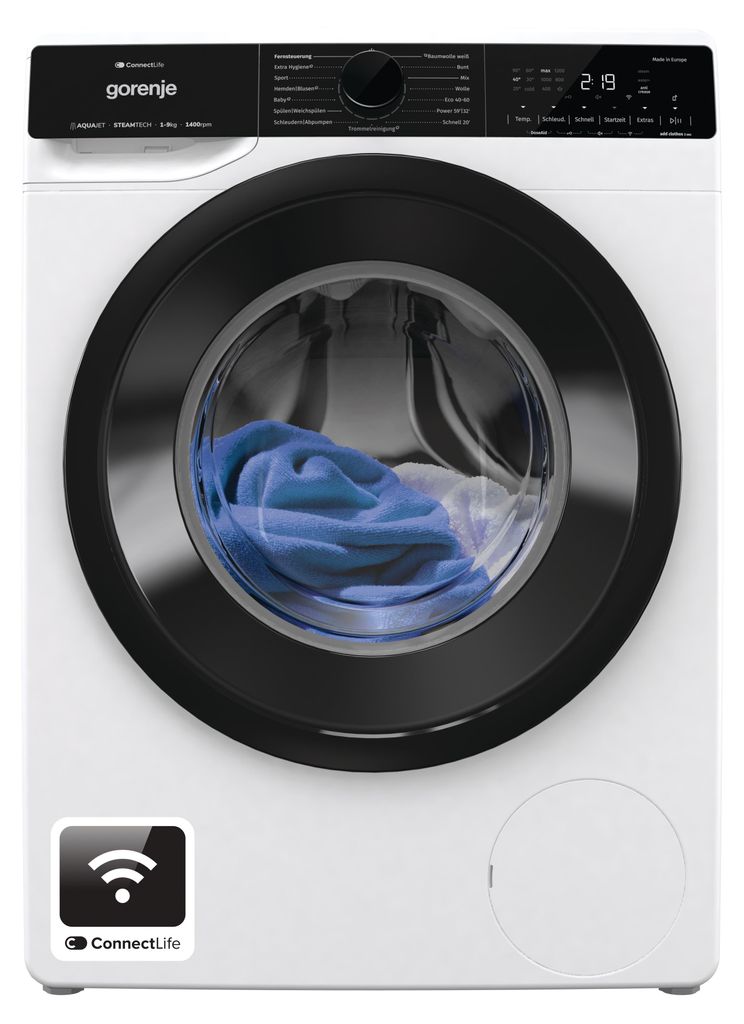 gorenje WPNA94A1TS Waschmaschine, 9 kg, ConnectLife, 15 Programme
