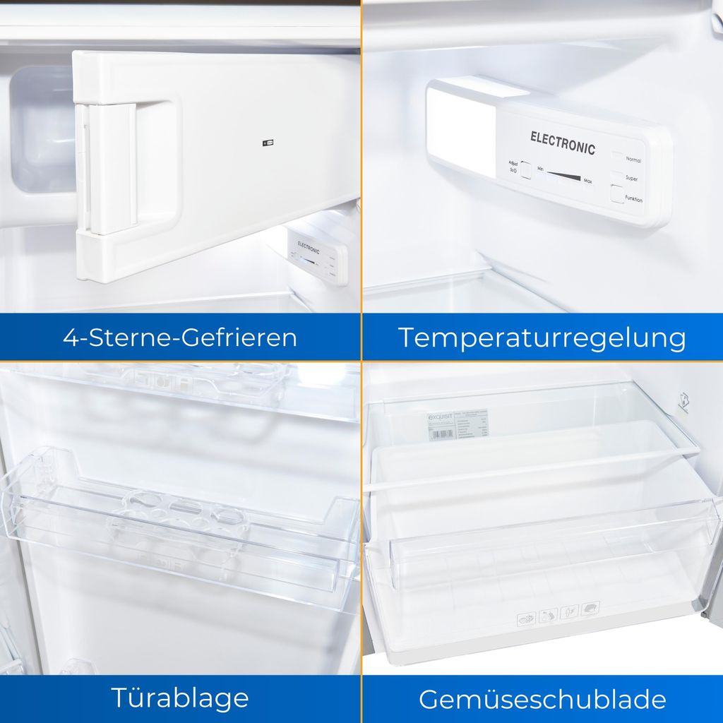 Exquisit Kühlschrank KS185 - 4 - HE - 040E inoxlook