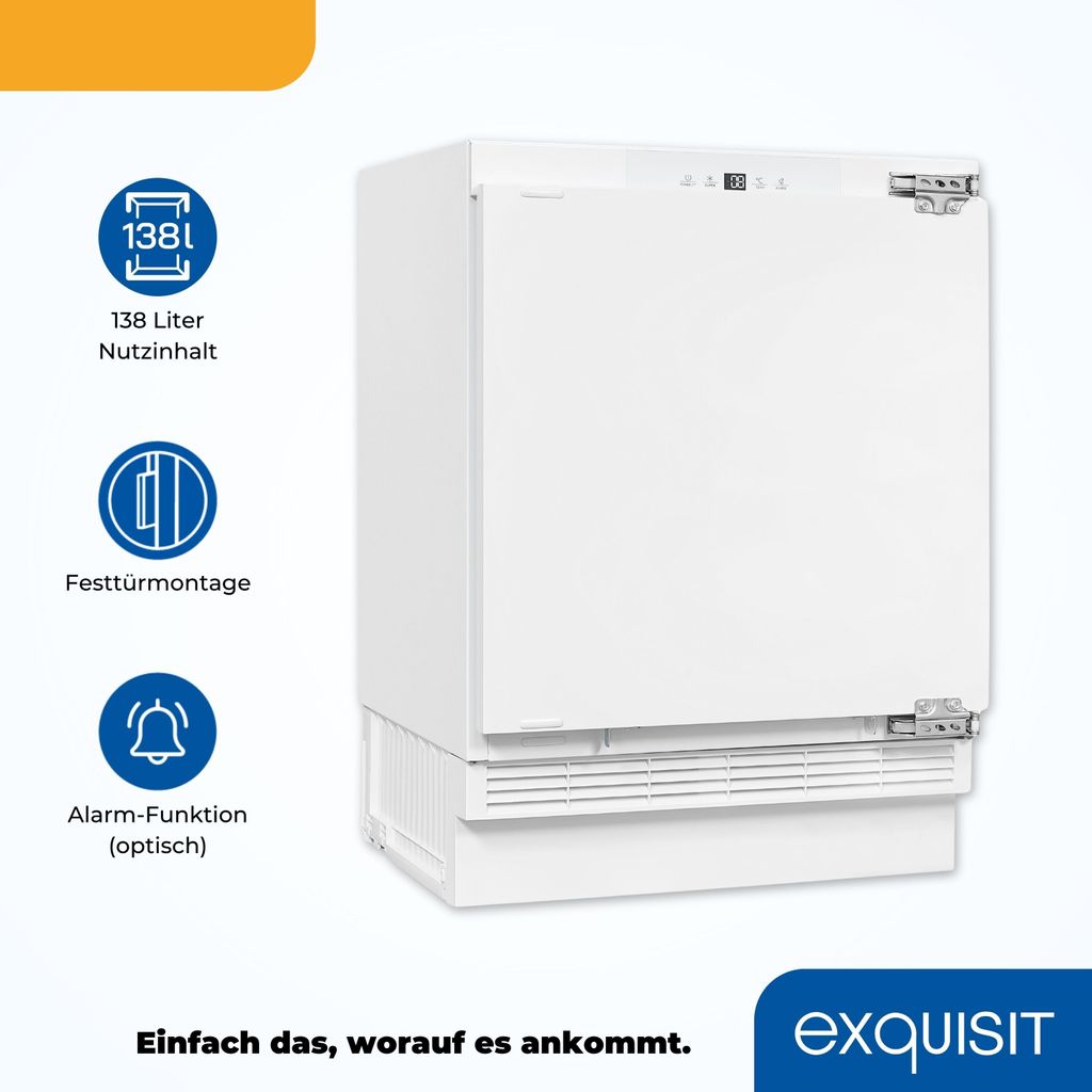 Exquisit Unterbau Vollraumkühlschrank UKS140 - V - FE - 010E