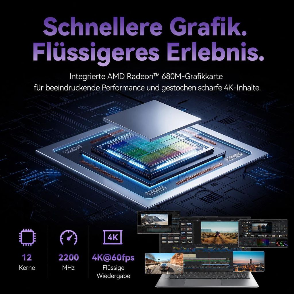 Blackview GamiBook 6, 16" AMD Ryzen 7 7735HS gaming laptop mit Tastaturschutzfolie Notebook, 16:10 FHD/16GB+512GB SSD/AMD Radeon 680M Graphics/Wifi 6