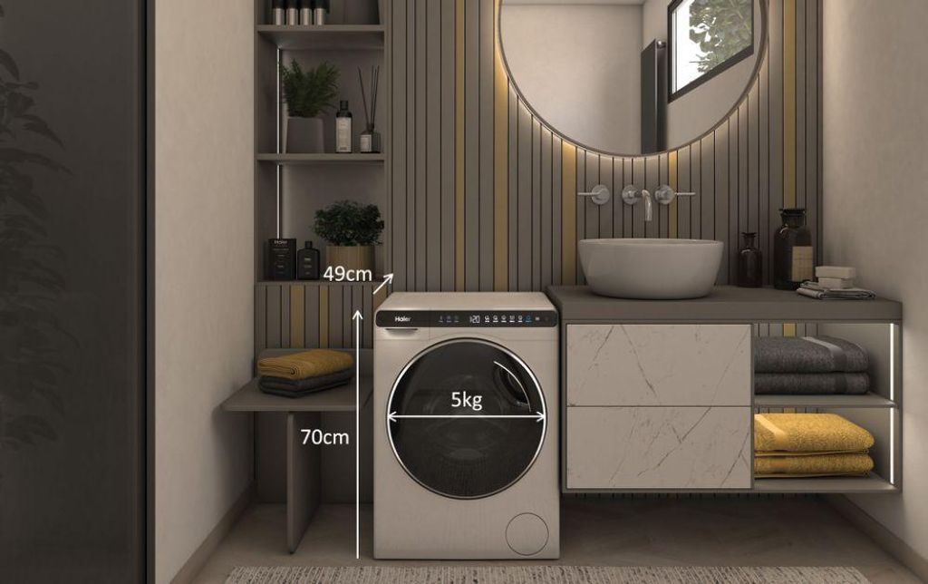 Haier HW50 - BP12307 - S, Frontlader, 5 kg, C, 66 dB, 1200 RPM, A