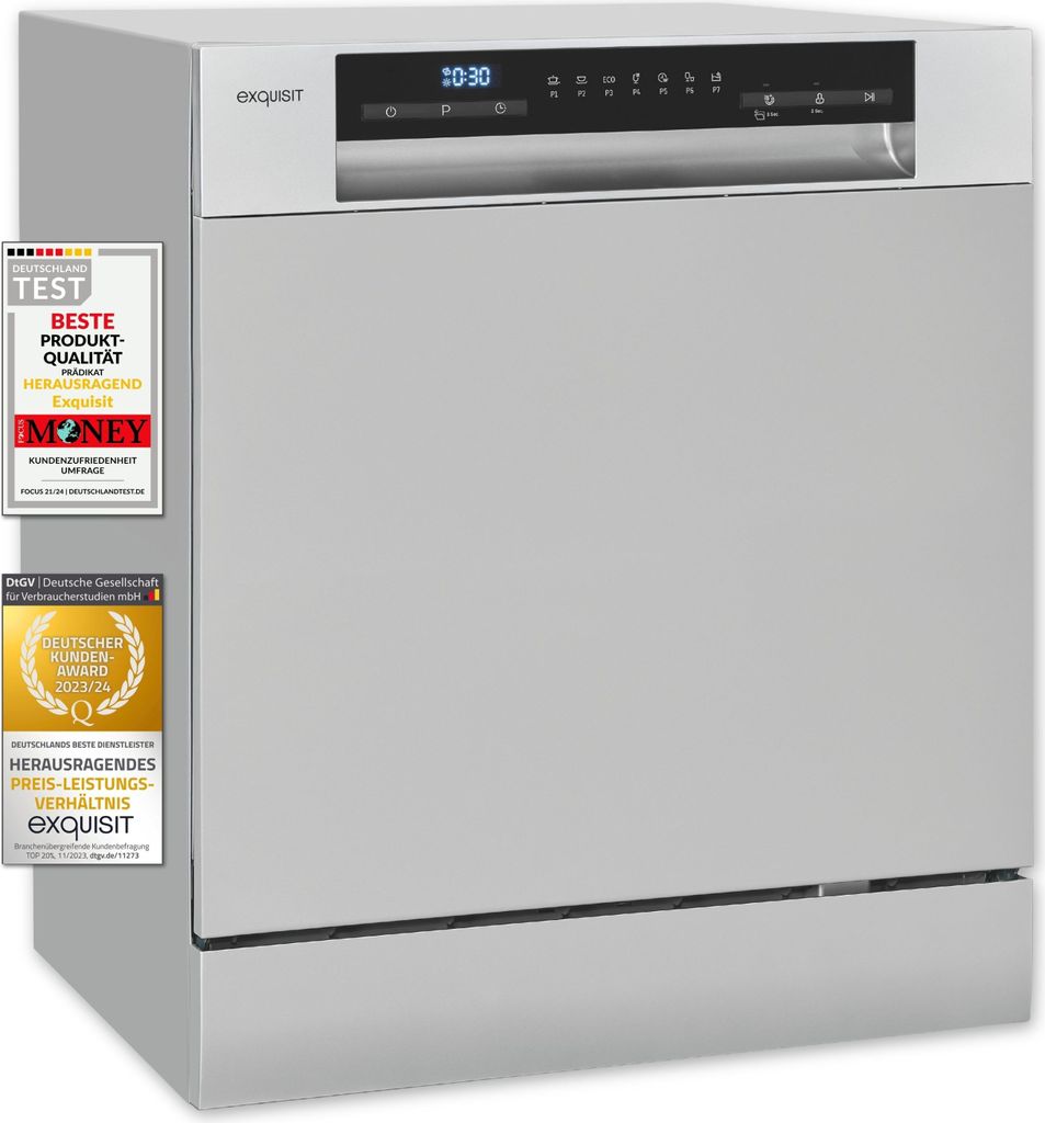 Exquisit Geschirrspüler GSP508 - 030D silber