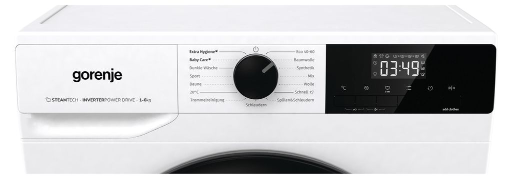 gorenje WNHPI64SAPS/DE Waschmaschine Frontlader 6 kg - 1400 U/min. - 15 Programme - AquaStop, Weiß