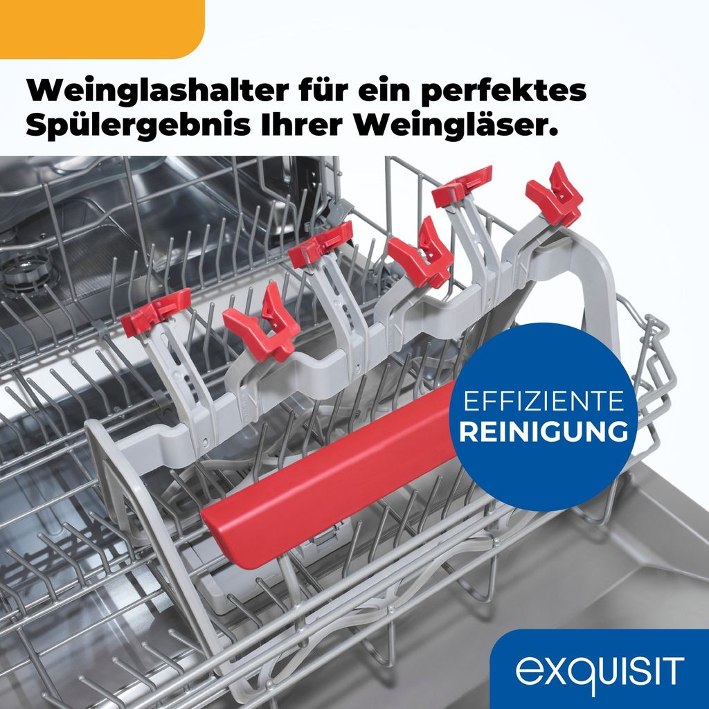 Exquisit Einbaugeschirrspüler, Vollintegrierte Spülmaschine, 14 Maßgedecke, Besteckschublade, Aquastop, Automatischer Türöffner, EGSP9614 - E - 031B inox