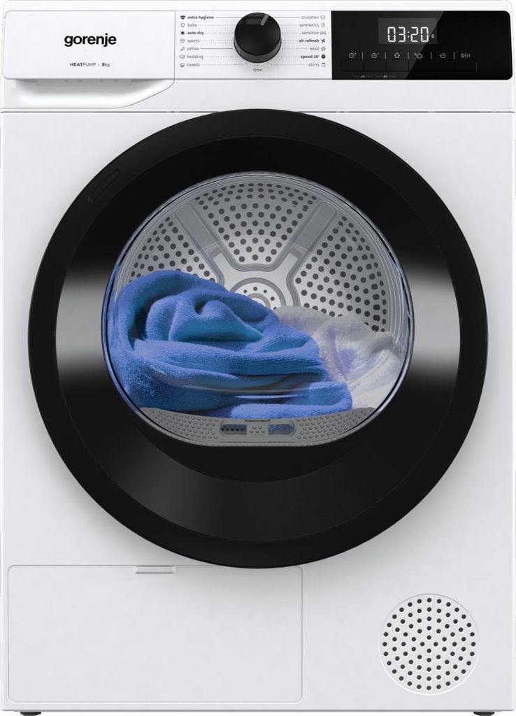 gorenje DHNE82, Wärmepumpentrockner, freistehend, Frontlader, 8 kg