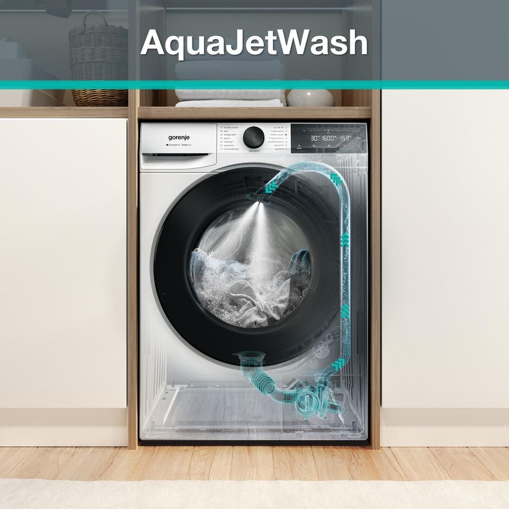 gorenje W5G4S84AP2 Waschmaschine 8kg, 1400U/Min., Wifi, 15 Programme, , easyDosing, UltraClean, Aquastopweiß