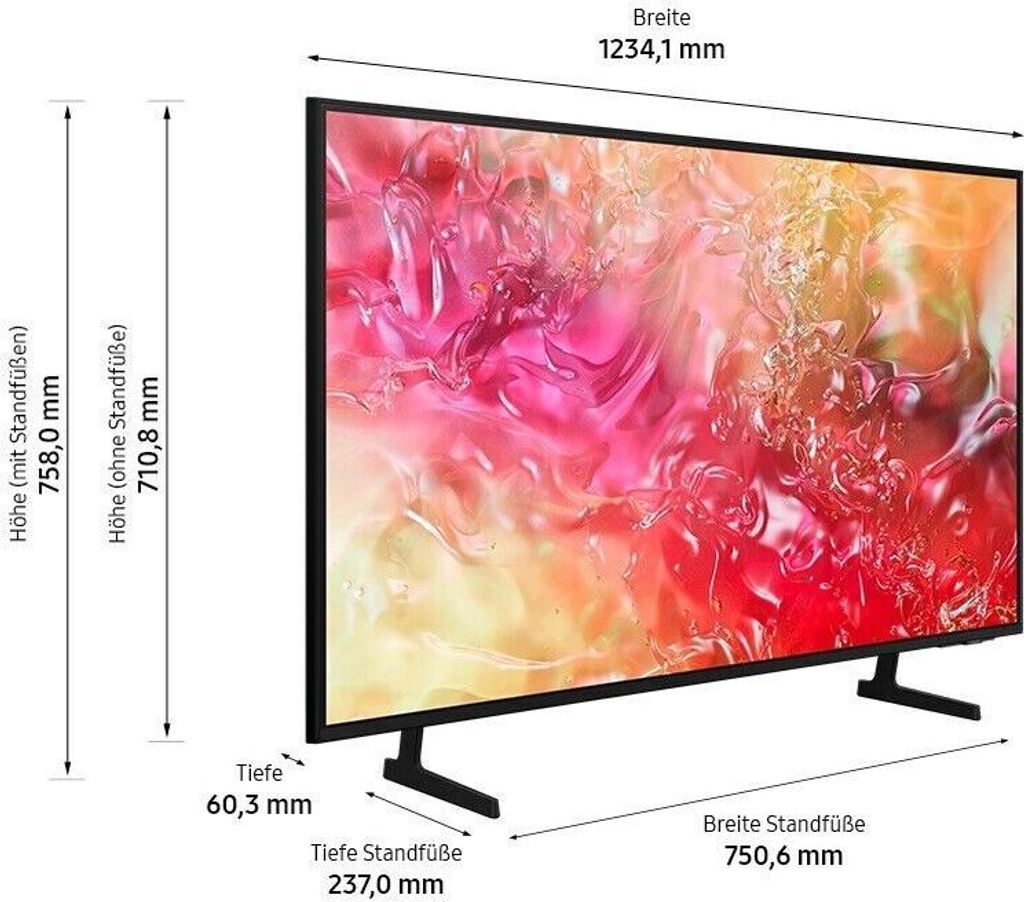 Samsung 55" Crystal UHD 4K DU7170 Tizen OS Smart TV (2024), 139,7 cm (55"), 3840 x 2160 Pixel, Kristall, Smart - TV, WLAN, Titan