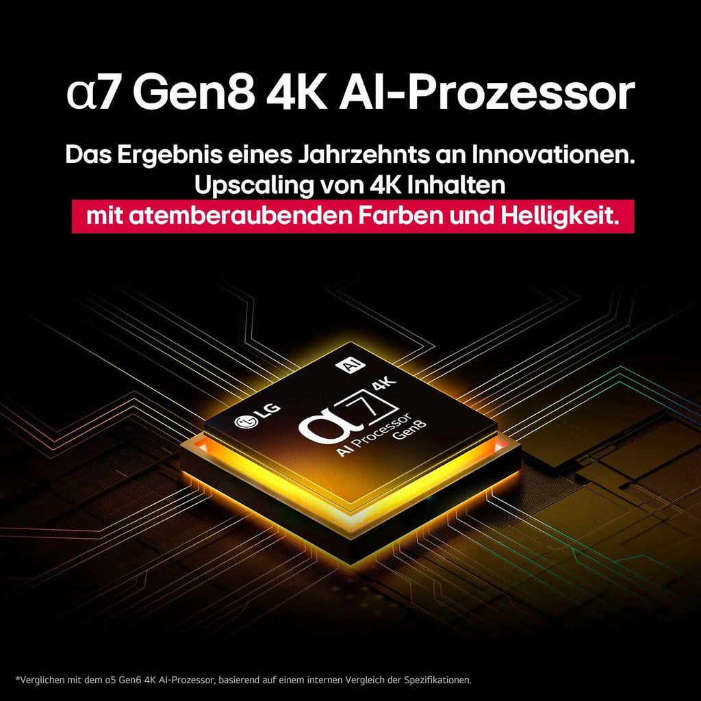 LG UHD AI 43UA75006LA 43 Zoll (109 cm) 4K Smart TV Active HDR webOS, Schwarz