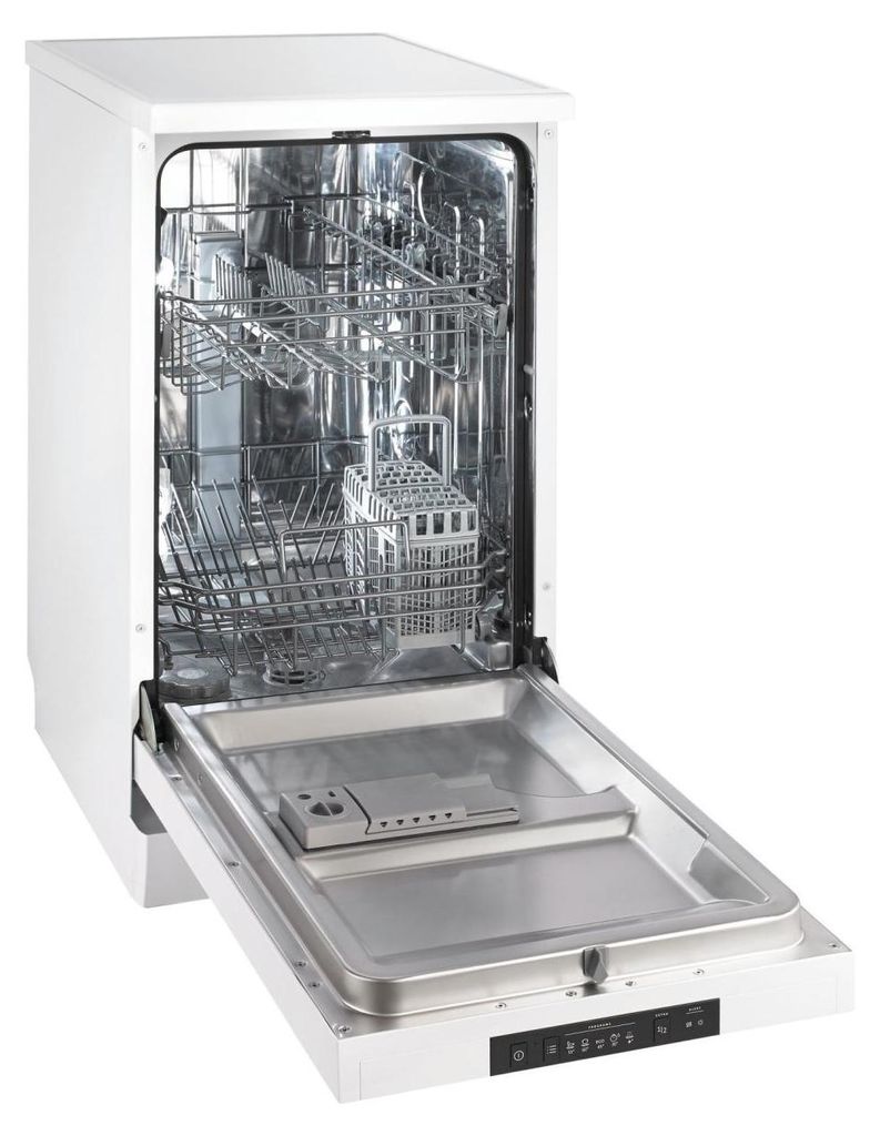 gorenje GS520E15W Freistehender Geschirrspüler 45cm Weiß - 9 Maßgedecke - 4 Programme - Besteckkorb - Edelstahlbottich - AquaStop - Selbstreinigender Filter - 3 in 1 - Funktion