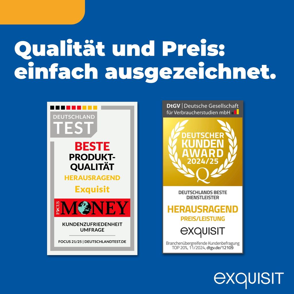 Exquisit Vollraum - Kühlschrank ohne Gefrierfach, 242 Liter, 5 Ablagen, 4 Türablagen, Türanschlag wechselbar, 55 cm Breite, KS320 - V - H - 040E inoxlook - az
