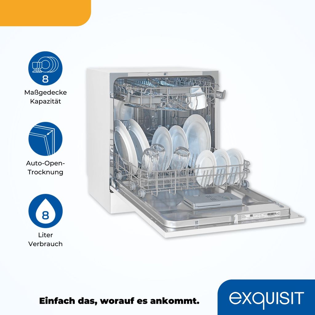 Exquisit Geschirrspüler GSP508 - 030D weiss