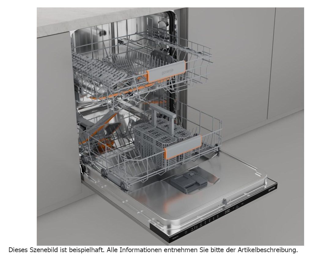 gorenje GV642C65 Geschirrspüler, vollintegrierbar (Lieferung ohne Möbelfront), TouchControl, TotalDry, 60 cm