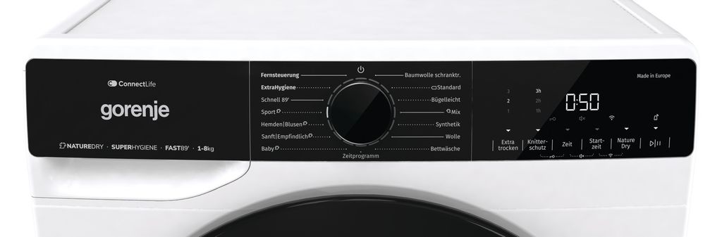 gorenje DPNA83W Wärmepumpentrockern, 8 kg, NatureDry, ConnectLife