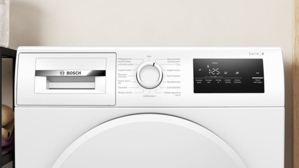 Bosch WTH83004, Freistehend, Frontlader, Kondensation, Weiß, Tasten, Berührung, 112 l