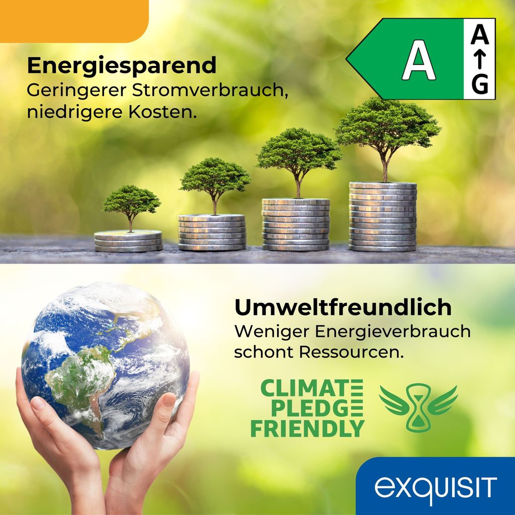Exquisit Waschmaschine 7kg, Energieeffizienzklasse A, max. 1400 U/Min, Kurz - Mixprogramm, Startzeitvorwahl, 12 Waschprogramme, WA57014 - 020A weiss